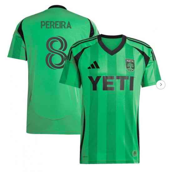 Mens Austin FC Daniel Pereira adidas Green 2025 The Heartbeat Kit Replica Player Jersey